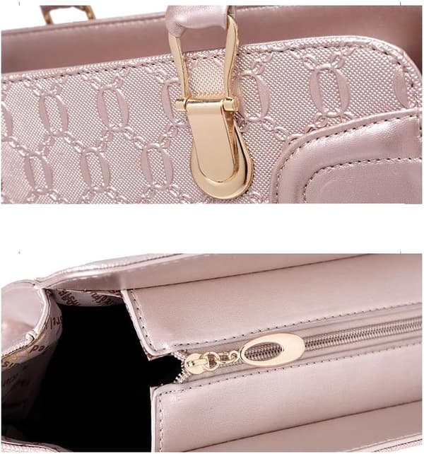 (4 stk sett) Dame PU Lær Håndveske Topphåndtaksveske Messenger Bag