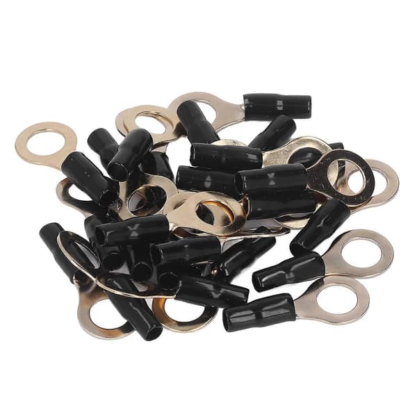 25 st 8GA Kabelskor Koppar 12mm Innerdiameter Ring Kabel Terminal Ändar Kontakt för Kopplingsdosa