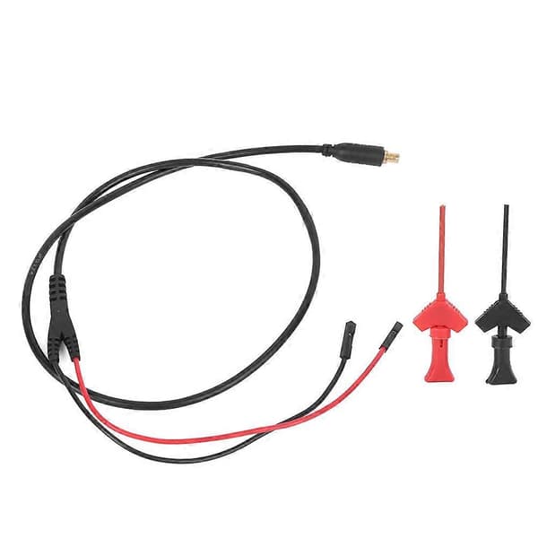 Testkabel Jump Wire Connector med 2 mm Testhage Rød Sort Åbning til Oscilloskoper