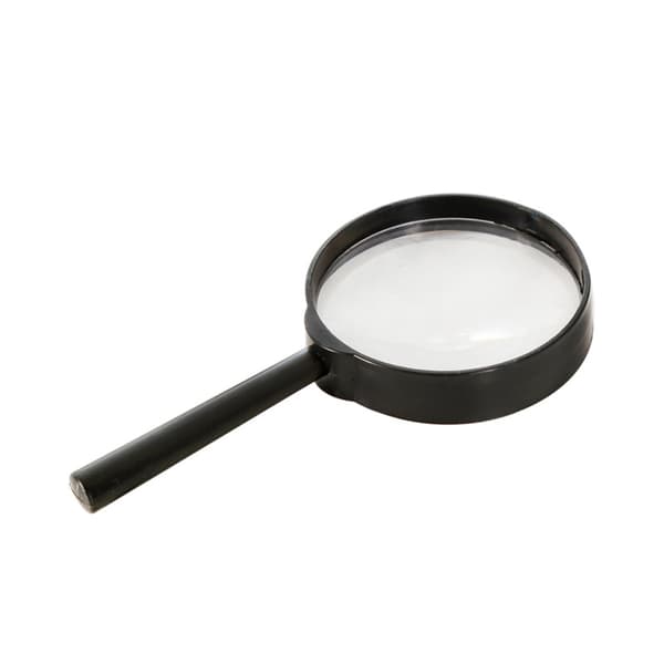 Bærbar lille forstørrelsesglas 2 stk. (diameter 60 mm, sort)