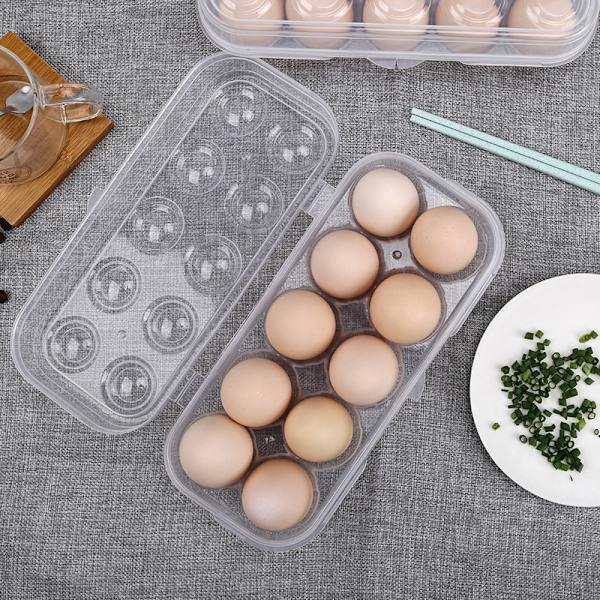 Stødsikker æggebakke lavet af transparent materiale