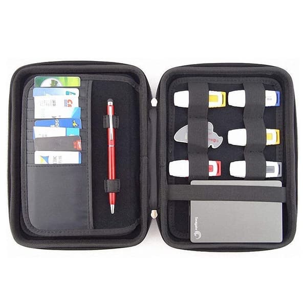 USB Flash Drive Organizer Opbevaringstaske Organizer til USB SD-stik Hukommelseskort Tilbehør Samling USB Flash Drive Ikke Inkluderet