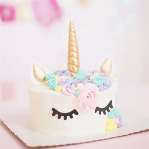 Unicorn cake topper cake topper, tredimensionell polyester hor