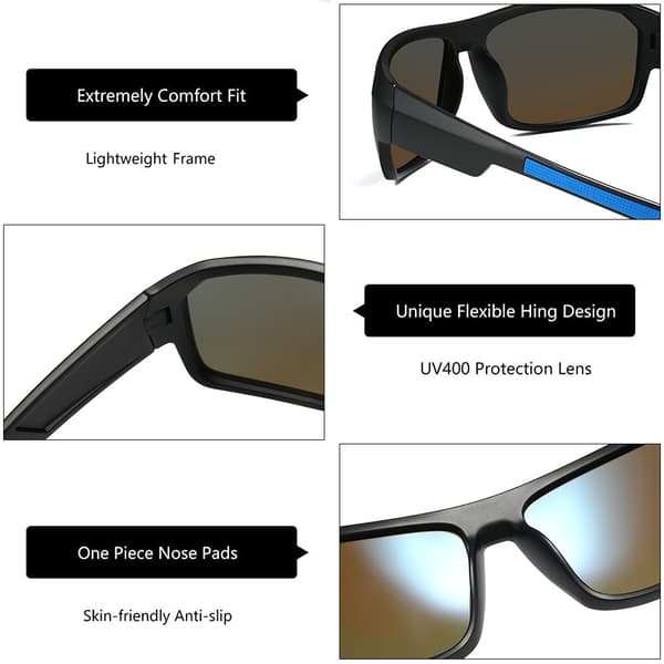 1 Par Solglasögon (Röda Bågar) Polariserad för Män Körning Anti UV4
