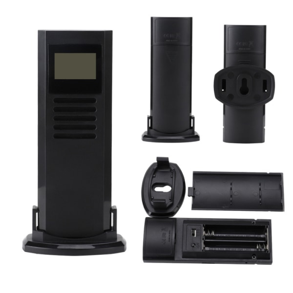 #Väderstation med tre sensorer, svart Med 3 sensorer#