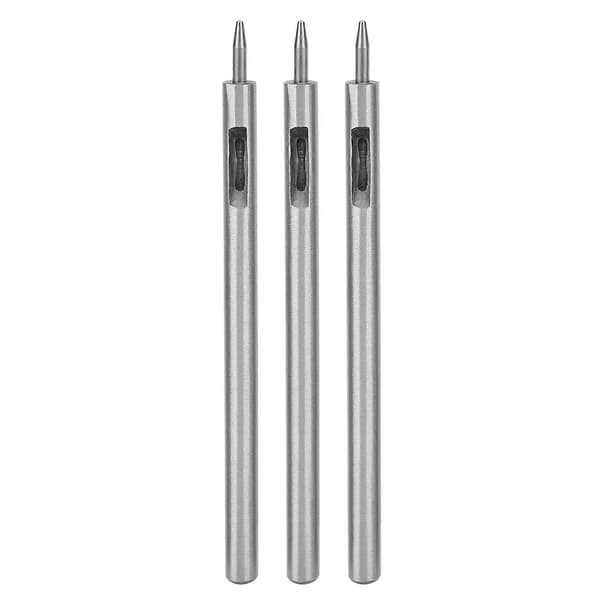 3 stk Rund Hull Puncher Legert Stål DIY Lær Håndverk Kutter Punseverktøy Hul Boring 0,8 mm