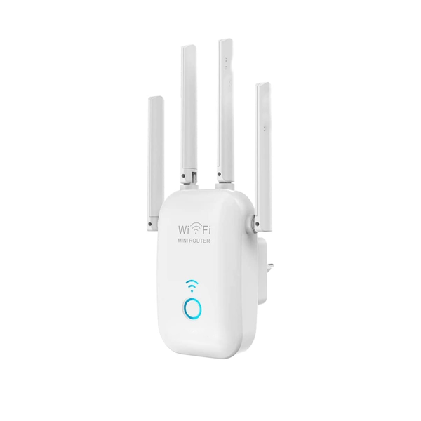 WiFi Repeater Kraftig WiFi Forstærker 1200Mbps 5GHz & 2.4GHz WiF