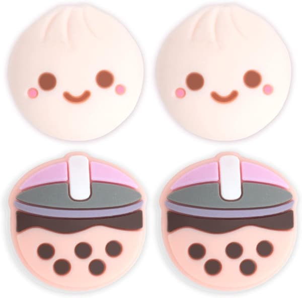##/Boba Dumpling Tumgrepp | Söta Mat Pork Bun Ansikte Bubble Tea |##/