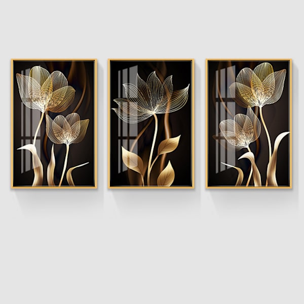 Dekorativ målning för vardagsrum 30*40*3-Blomma, Hotellrum bakre rum d