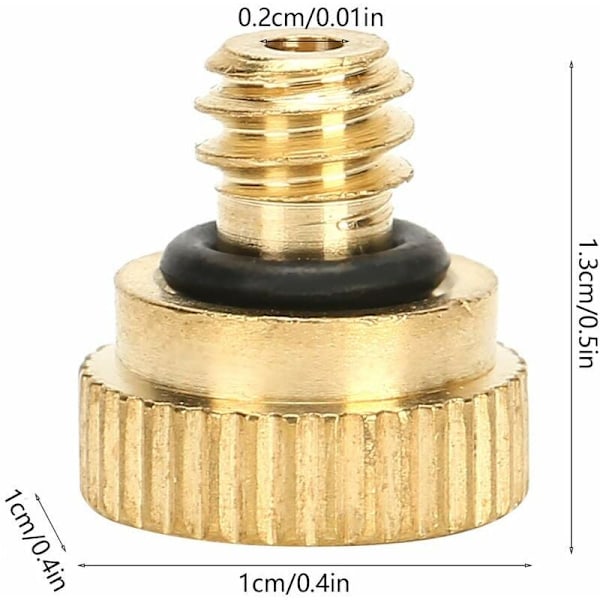 (10 stk, 0,2 mm) Messing Forstøverdysser, Vandhane Lavt Tryk O