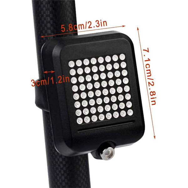 ##/USB Laddningsbart Cykelbakljus, Smarta Cykelblinkers med 80##/