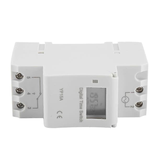 16A Digitaalinen LCD-virtakytkin Ohjelmoitava releaikakytkin (AC220V)