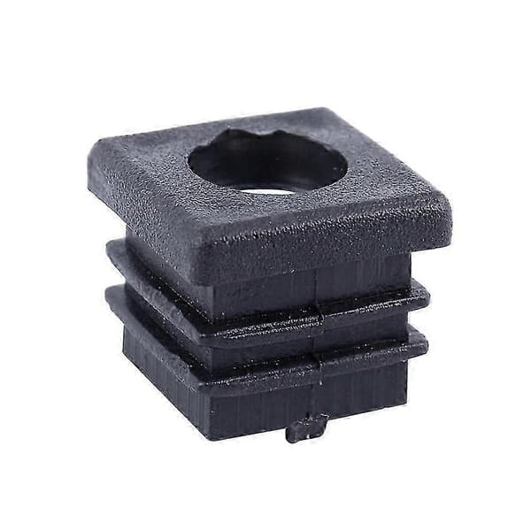 Kvadratiske Rør-Endestykker Indsats Propper M8 Gevind 20x20mm 40stk Sort