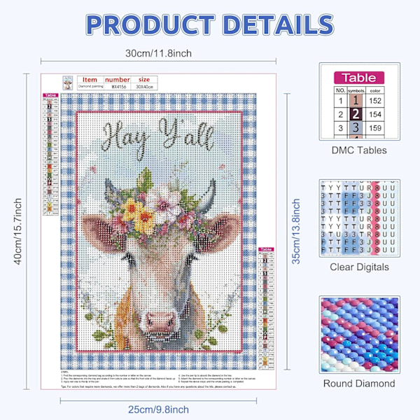 ##/5D diamantmålning-DIY-30x40cm-vacker ko-prinsessa##/