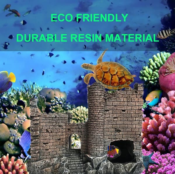 Harts Aquarium Ornament - Slottformatigt Fiskgömställe - Realistiskt