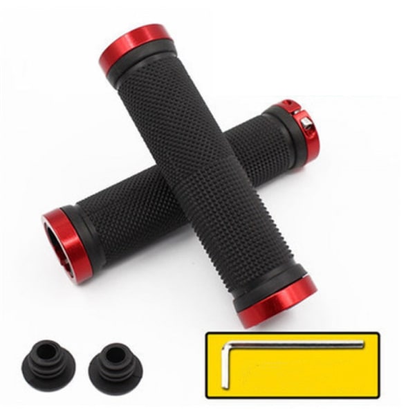Røde Ergonomiske Anti-Skli Myke Gummi Sykkelgrep, Grep for
