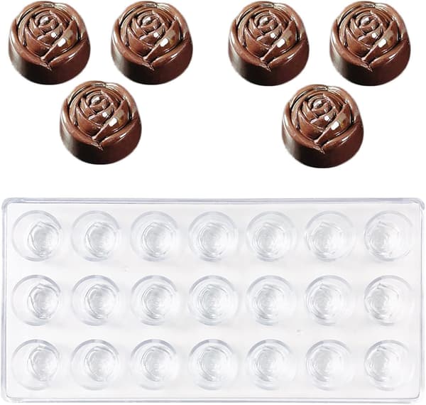 Transparent sjokolademold, klar plast godterimold, for Maki