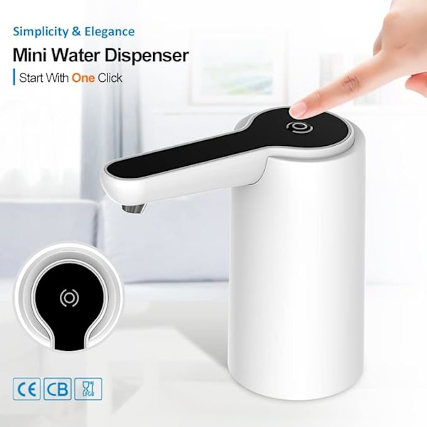 ##/Smart USB Bottenfylld 5 Gallons Flaska Vattenrenare Dricksvatten Kallt Automatisk Fristående Bärbar Vatten Dispenser Pump##/