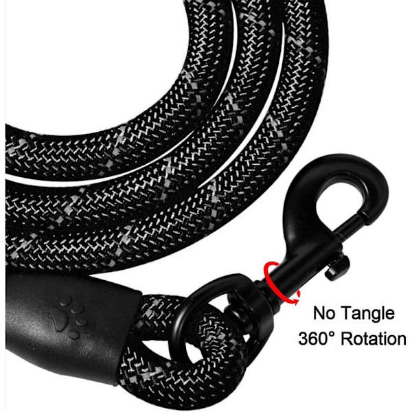 Orange nylon hundeleie med polstret håndtak for daglige turer og trening