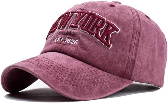 Viininpunainen Baseball-lippis Unisex Säädettävä Pipo Anti-UV Auringonsuoja