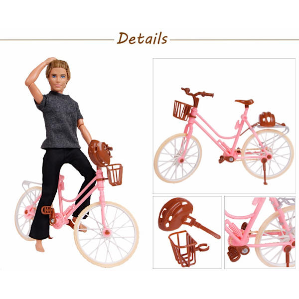 ##/Barbie Dockhus och Cykeltillbehör - Rosa, Lekhus Utbilda##/