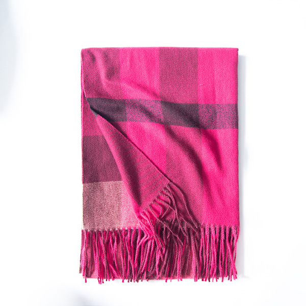 Tyk Kæshmir Sjal Hold Varmt Tartan Print Sjal Piger Halsvarmer