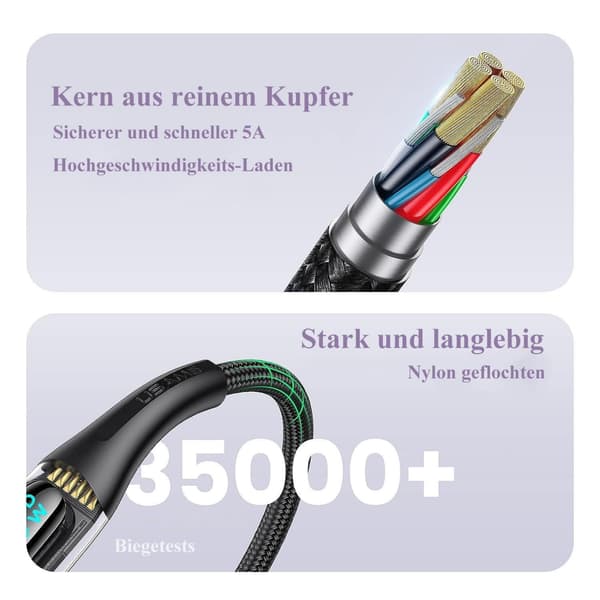 Type c - Lightning -pikalatauskaapeli 2 m musta USB-C
