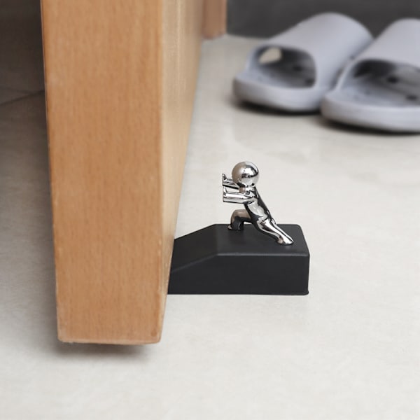 Hercules dörrstopp, Gummi, 10 x 6,5 x 4 cm, Svart