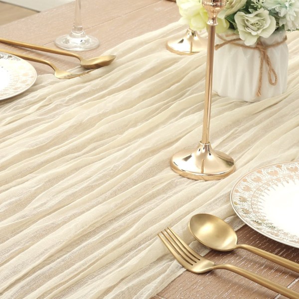 Boheme twist dug bryllupsbordløber, 90*400cm