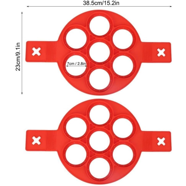 Pankekageform, Silikon Pankekageform, Silikon Pankekageform, 2 stk