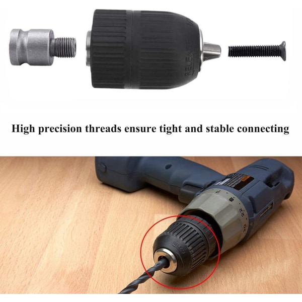 2-13mm Nøgleløs Chuck 1/2-20UNF Nøgleløs Chuck med SDS Plus Adapter