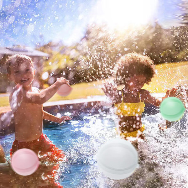 20 återanvändbara vattenballonger (slumpmässiga färger), vattenboll för snabbfyllning