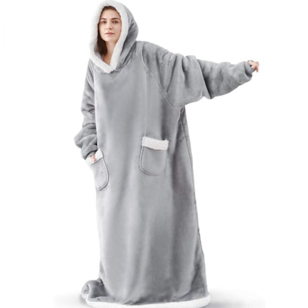 ##/Huva med Ärmar Mjuk Filt Helkroppsfilt 150CM Soffa Filt##/