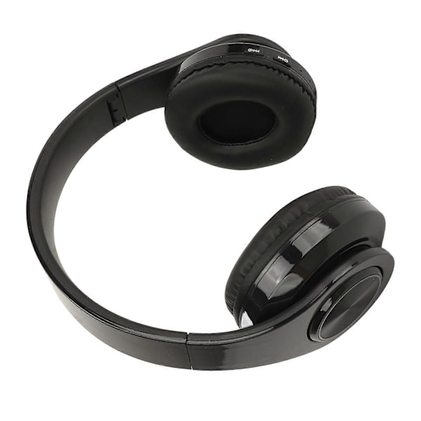 Bluetooth Hovedtelefoner Multifunktionel HiFi Stereo RGB Farvegradient Lys Plug-in Kort Foldbart Trådløst Headset Sort