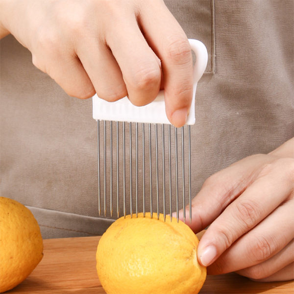 Blå Slicer för Frukt och Grönsaker Tillbehör Rostfritt Stål H
