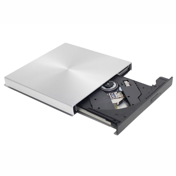 Ekstern CD/DVD-drev i aluminium med USB 3.0