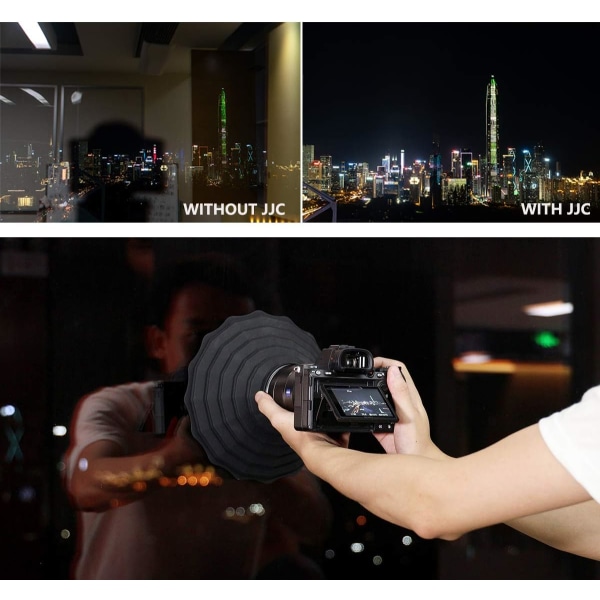Anti-reflex silikon motljusskydd för Canon Nikon DSLR kameraobjektiv D