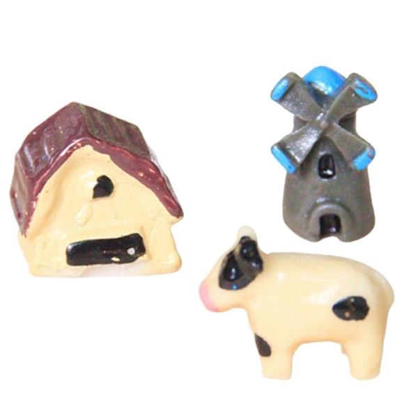 3 st/set Anime Figurin Hög Simulering Dekorativa Mini Actionfigurer DIY Tillbehör för Trädgård 3