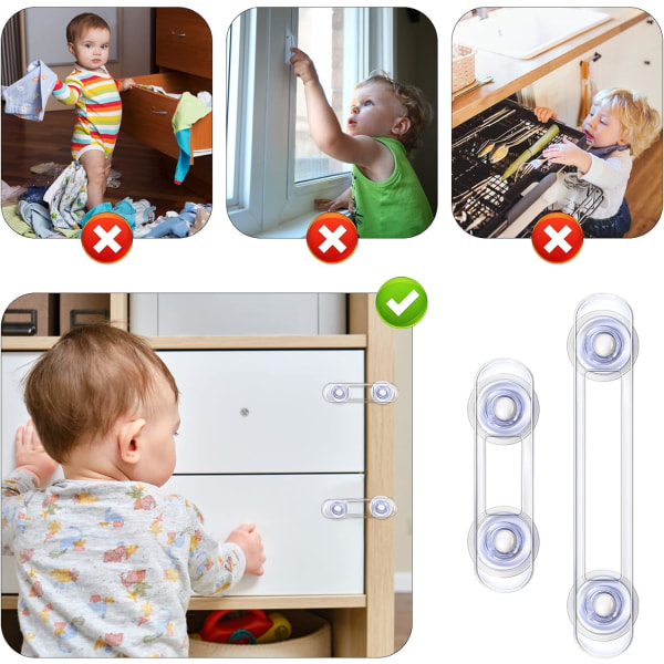 Säkerhet Baby 12 delar Säkerhetslås för lådskåp Do