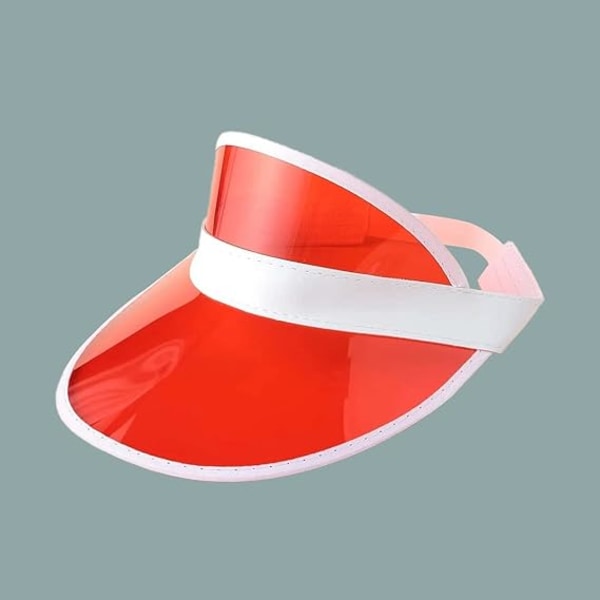 Sæt med 4 80'er Retro Beskyttelseshatte, Plastik PVC Solskærm Hat Vis