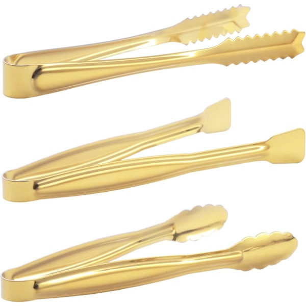 ##/Forgylte Mini Servertangsett 6-tommers Forrettertang Rustfritt##/