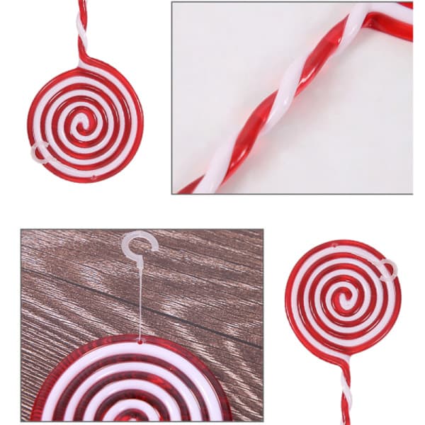 ##/8-pack Julgodispinnar Ornament Röd och Vit##/