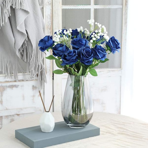 Kunstige Silke Rose Blomsterbuket Hjem Kontor Bryllup Arrangement