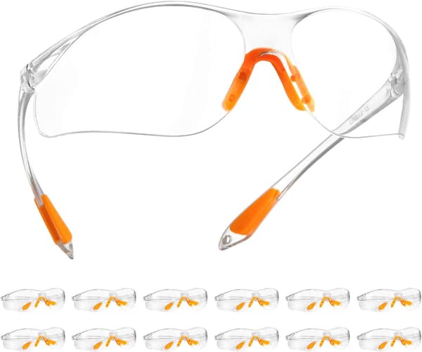 Skyddsglasögon, 12-pack Skyddsglasögon med klara anti-dimma linser