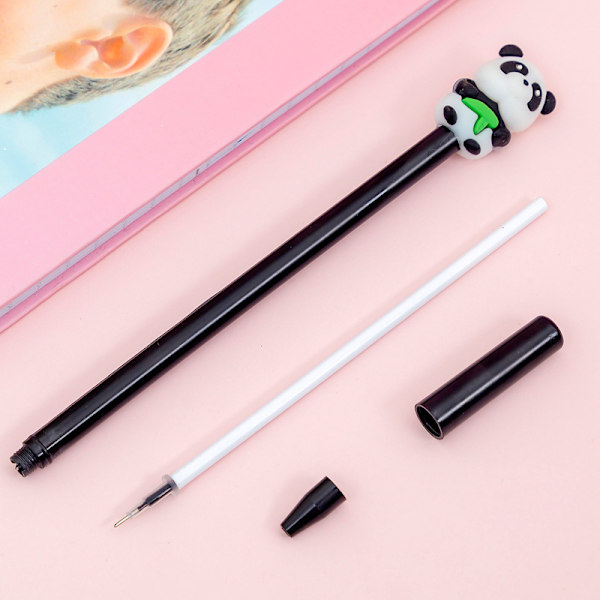 20 stk Søte Panda-penner Dyre Gel-blekkpenner Tegneserie Panda Skriving