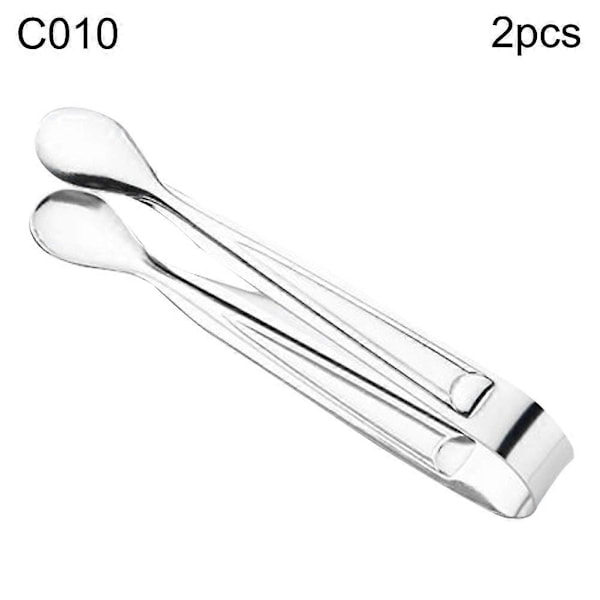 2 st Rostfria Kaffe Socker Tänger Barbecue BBQ Clip Klämma Köksredskap C010.