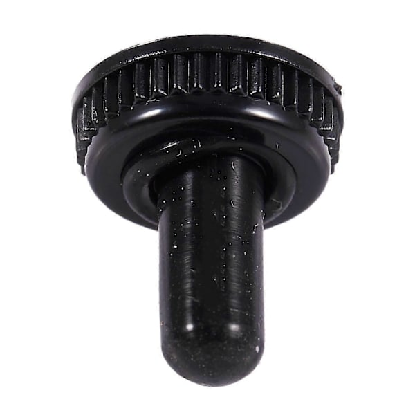 10 x Vattentätt Vippströmbrytare Lock Svart Gummihölje 6mm Diameter