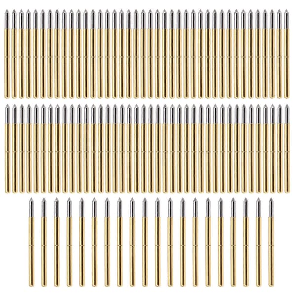 100 stk. P125?B Testprobe 2,0 mm Fjærtestdeteksjonsprobe Pins Messing Pogo Pins