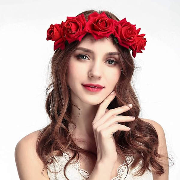 Bryllup Brudepige Brudepige Brud Blomst Rose Tiara til Børn a