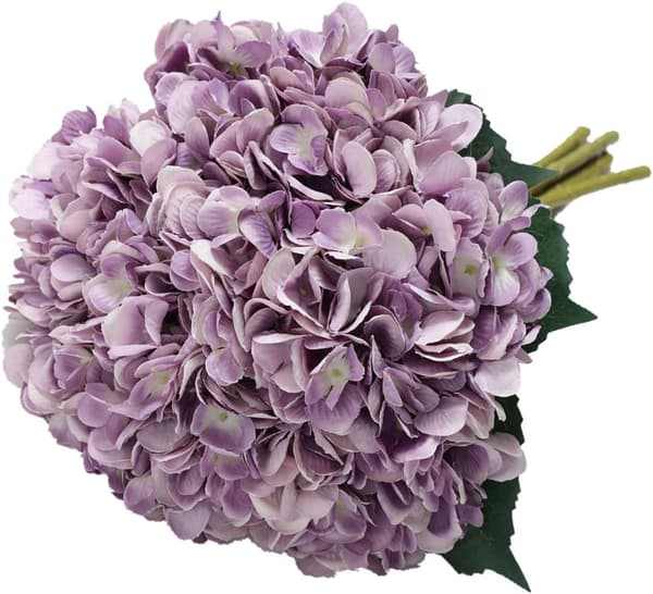 5 stk Enkle Lange Silke Stilker 6,3 Tommer Hode Hortensia Buketter for